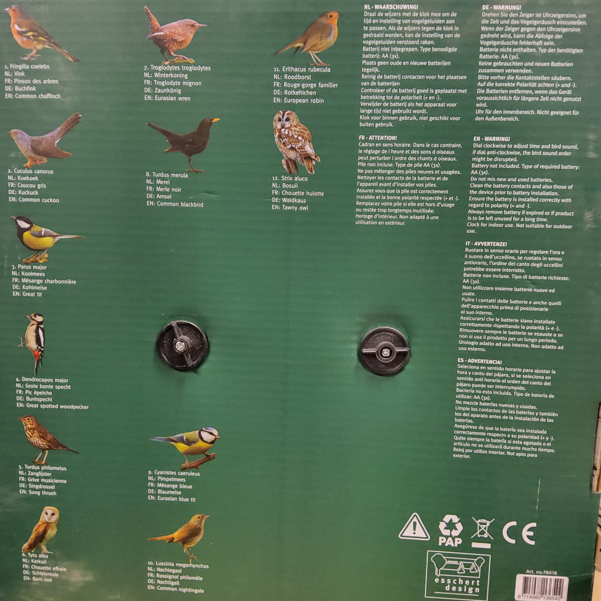 Clock - Bird Sounds – Lesser Jewellers