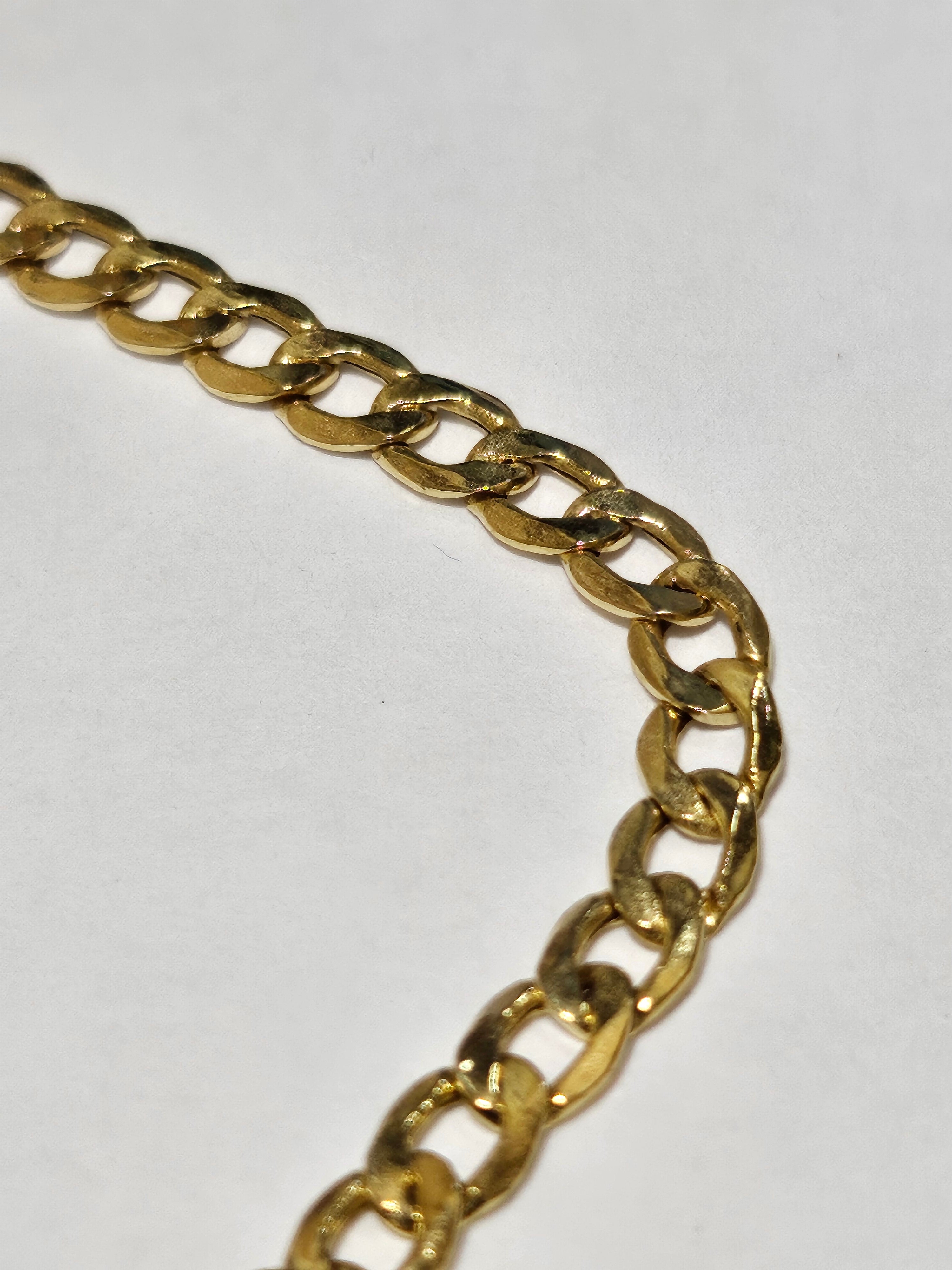 10Kt Yellow Gold Curb Style Anklet