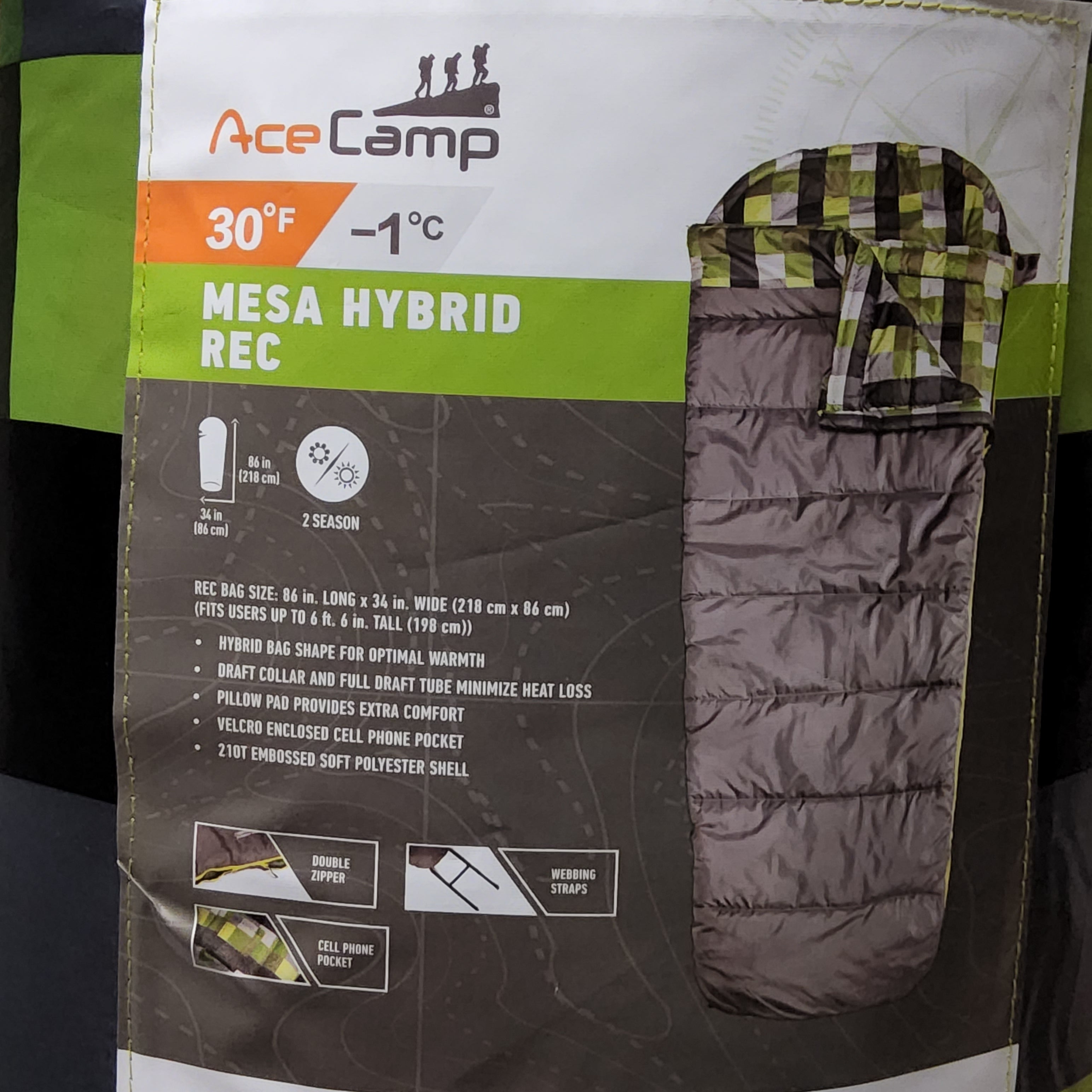 Ace Camp Adults' Sleeping Bag - Mesa Hybrid  #3971