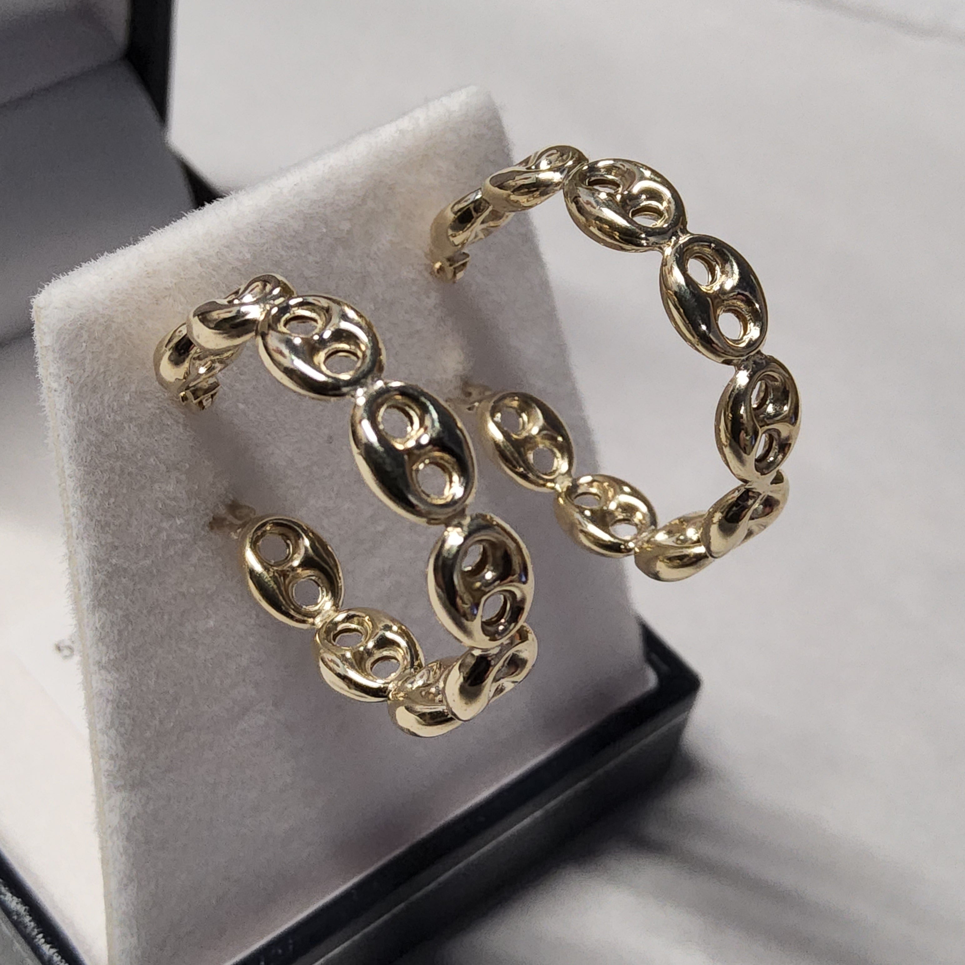 Gold Hoop Earrings 22mm 253