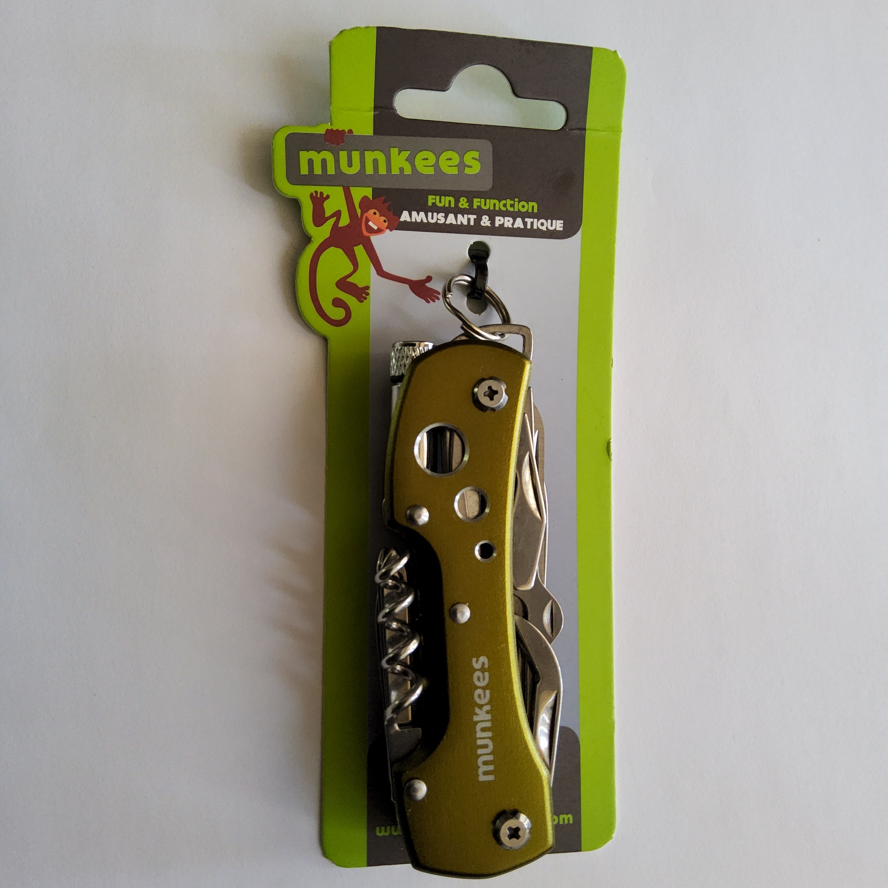 Munkees Multi Tool with LED Green #2581