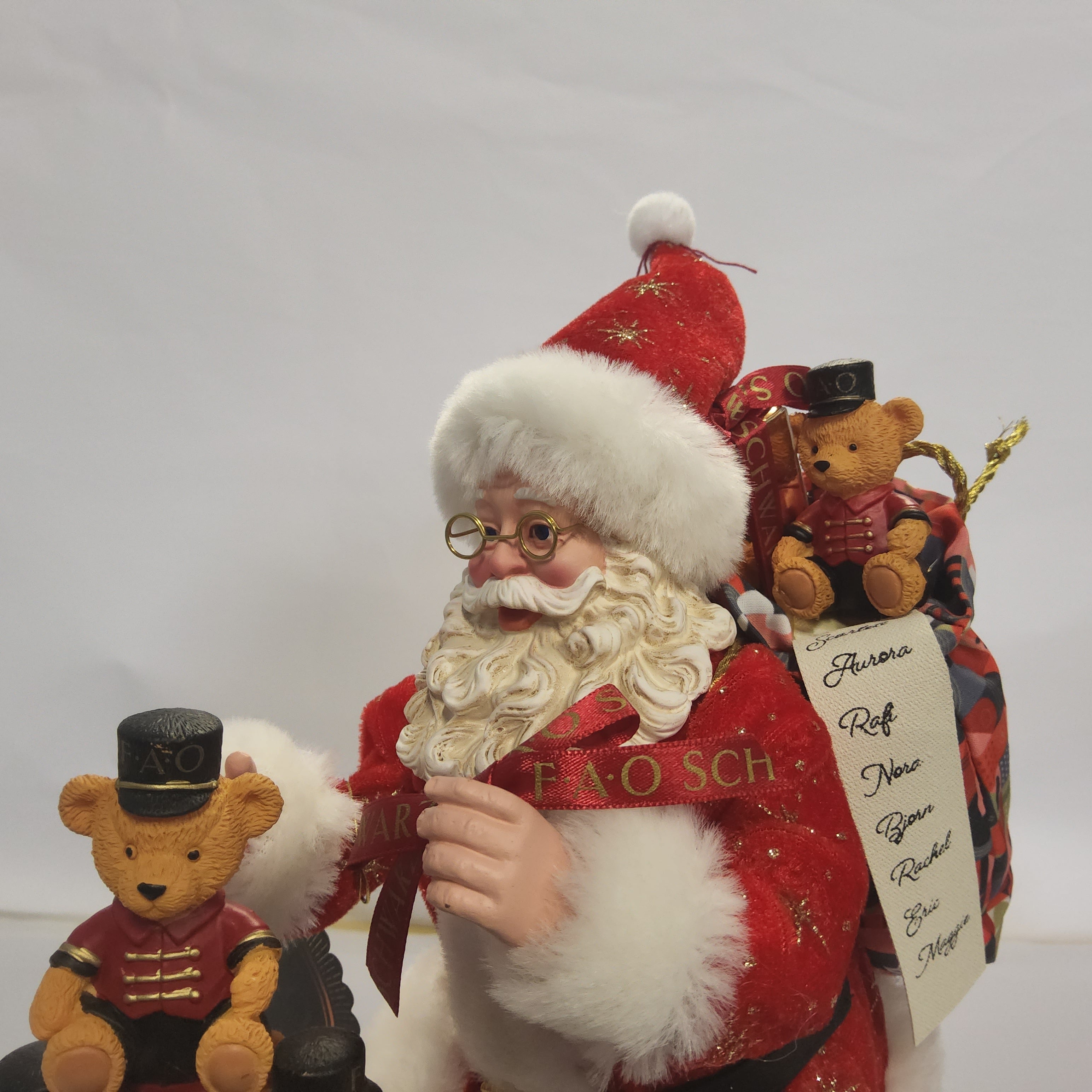 Santa deals teddy bear