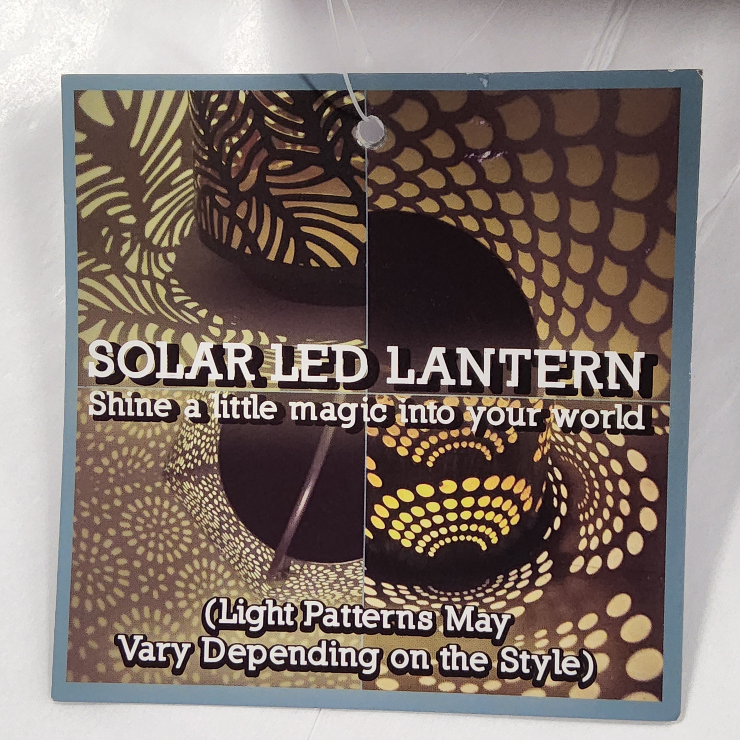Cylinder Solar LED Lantern - Assorted Colour / Pattern