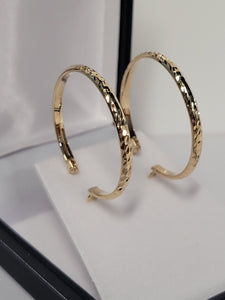 Yellow Gold Hoop Earrings 26mm