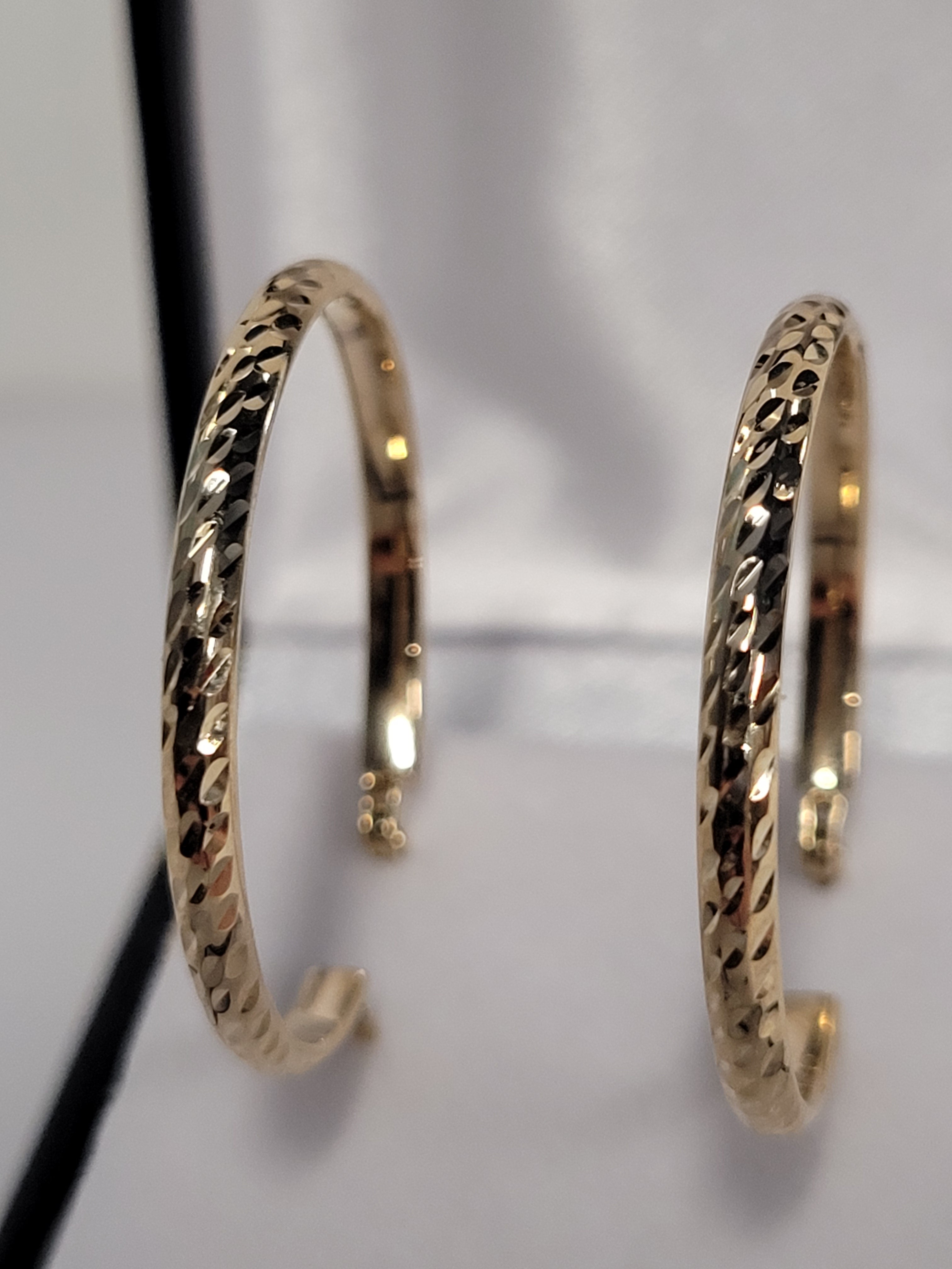 Yellow Gold Hoop Earrings 26mm