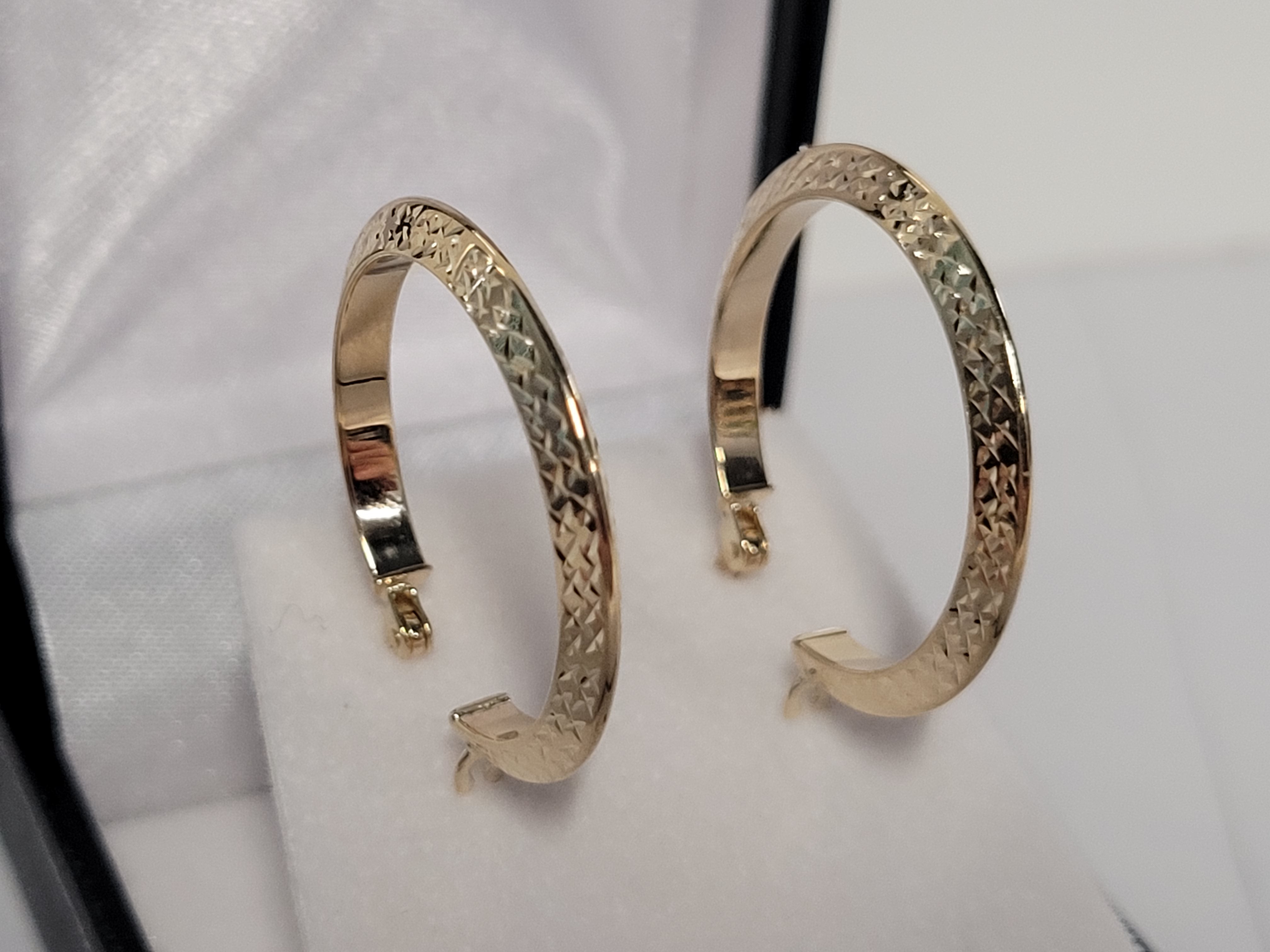 Yellow Gold Hoop Earrings 24mm