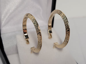 Yellow Gold Hoop Earrings 24mm