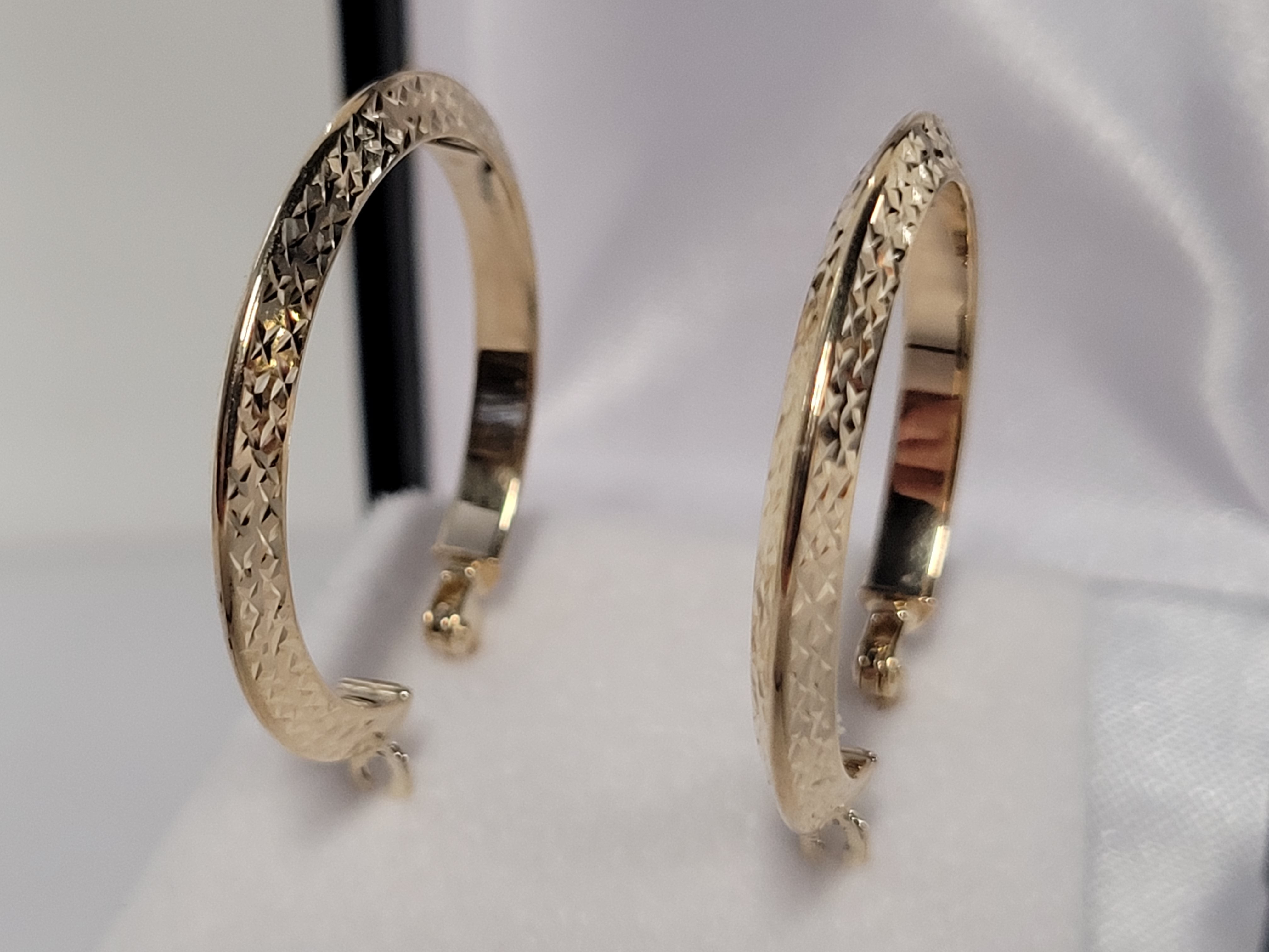 Yellow Gold Hoop Earrings 24mm