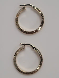 Yellow Gold Hoop Earrings 24mm