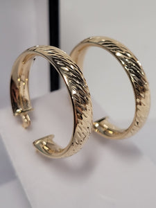 Yellow Gold Hoop Earrings 25mm