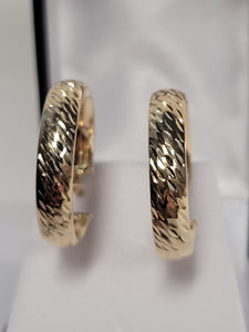 Yellow Gold Hoop Earrings 25mm