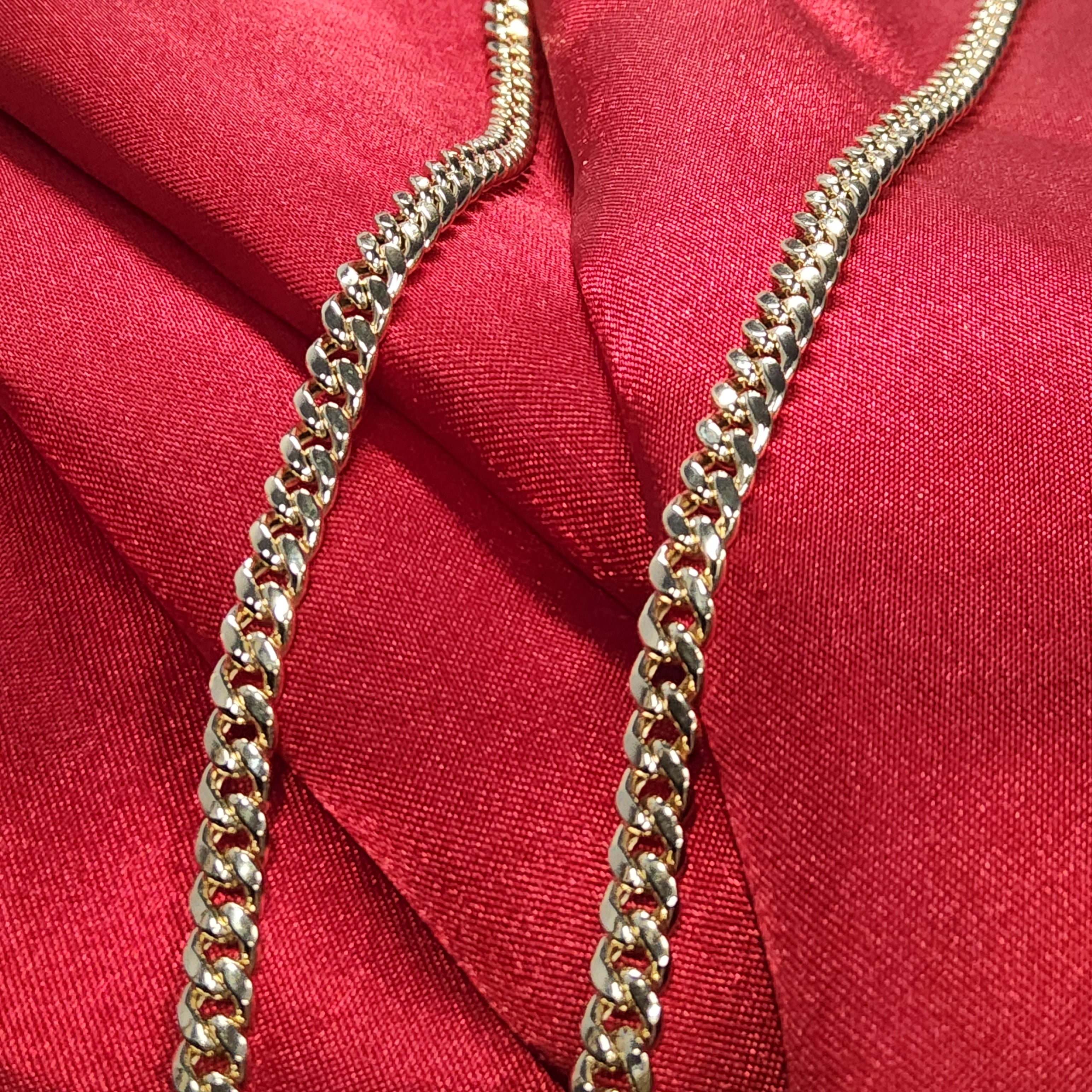 24" 10Kt Yellow Gold Curb Style Chain