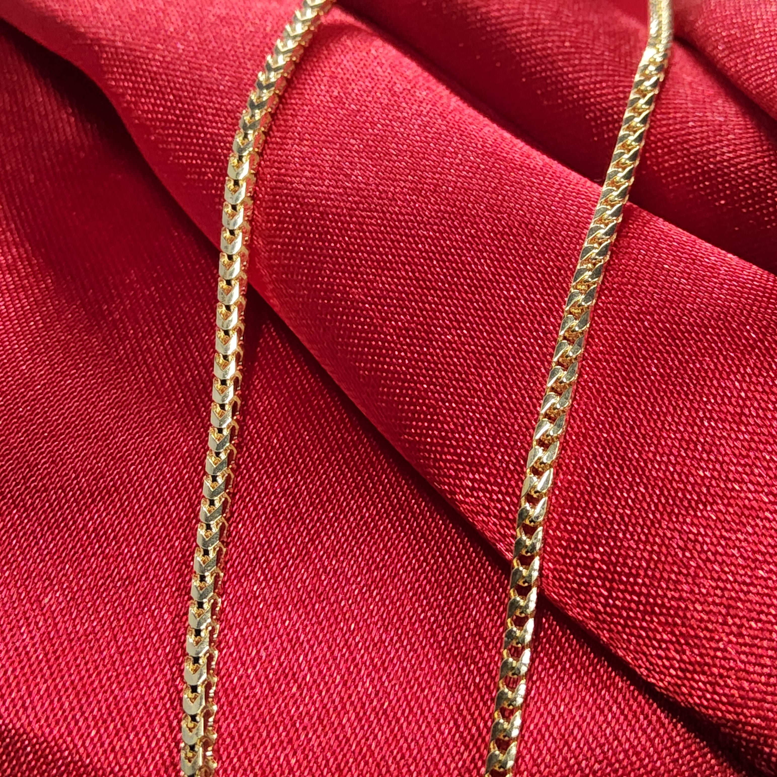 22" 10Kt Yellow Gold Franco Style Chain