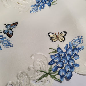 Table Runner - Butterflies with Blue Flowers - Assorted Sizes - 9491