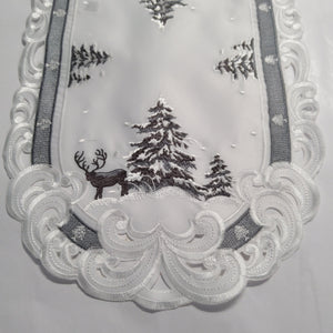 Table Runner - Winter Scene Trees and Deer - Assorted Sizes - A0027