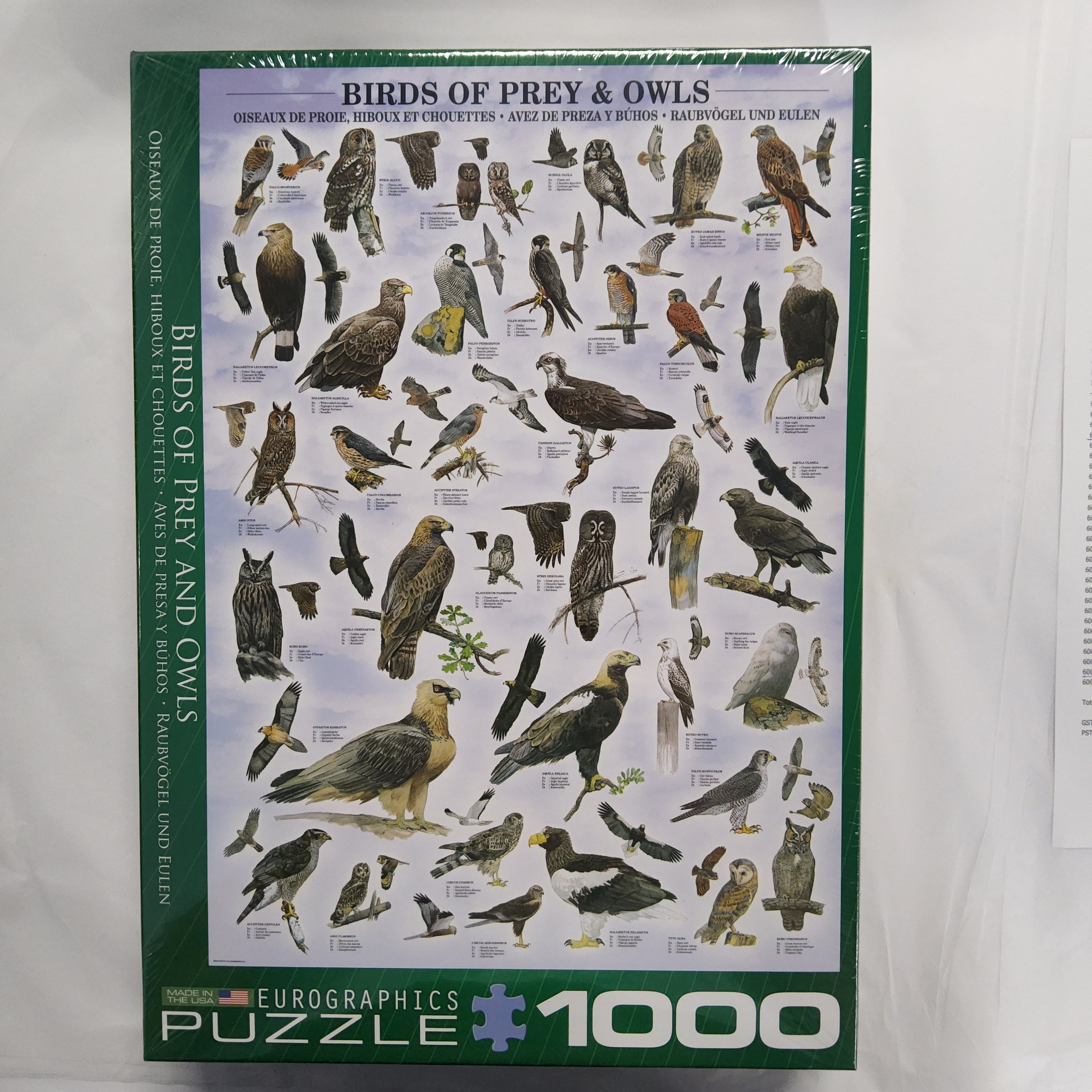 Eurographics Puzzle - Birds of Prey & Owls - 1000 pieces - 6000-0316