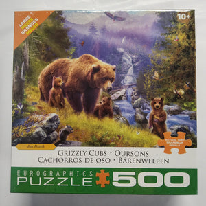 Eurographics Puzzle - Grizzly Cubs - 500 Large pieces - 8500-5546