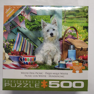 Eurographics Puzzle - Westie Dog Picnic - 500 Large pieces - 8500-5461