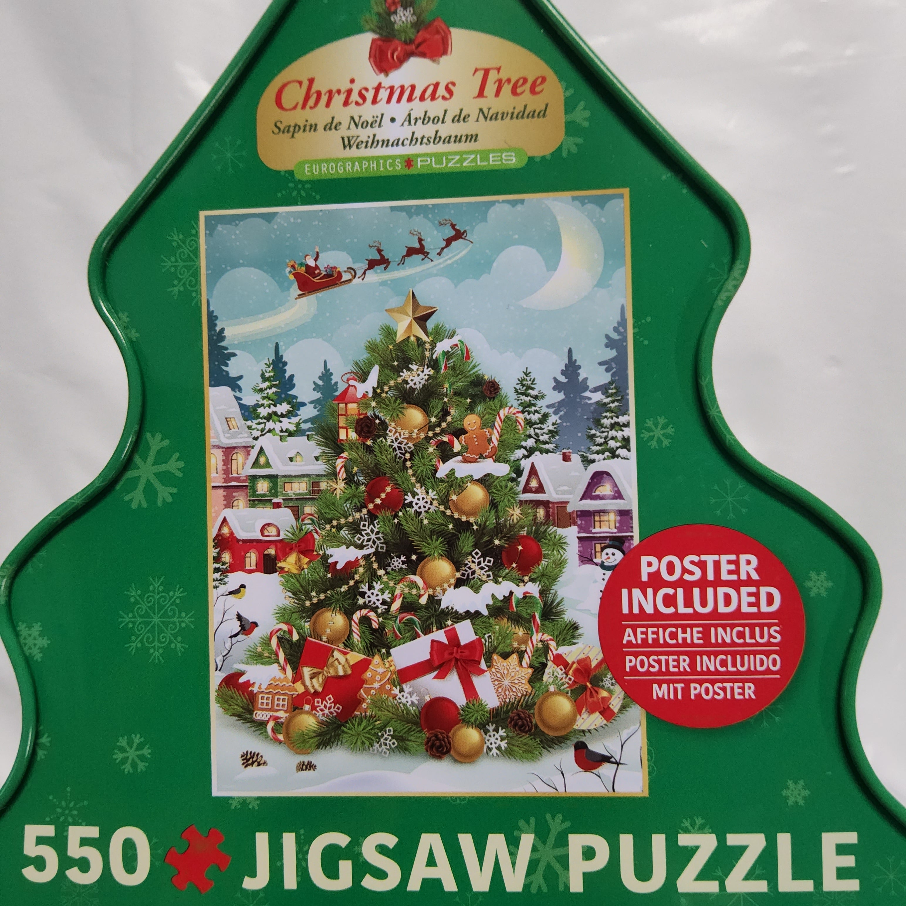 Puzzle Christmas Tree Tin
