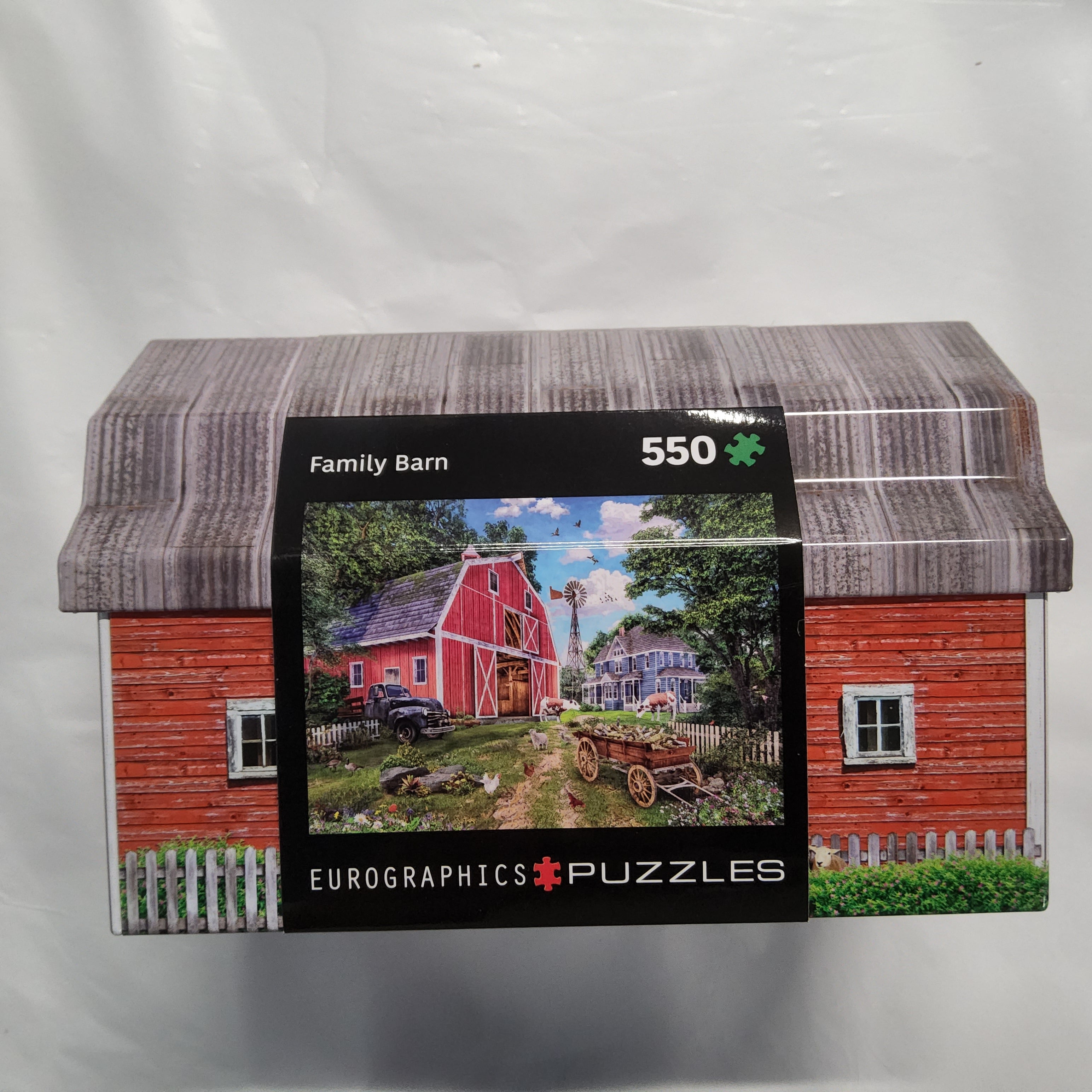 Eurographics Puzzle - Collectible Tin - Family Barn - 550 pieces - 8551-5601