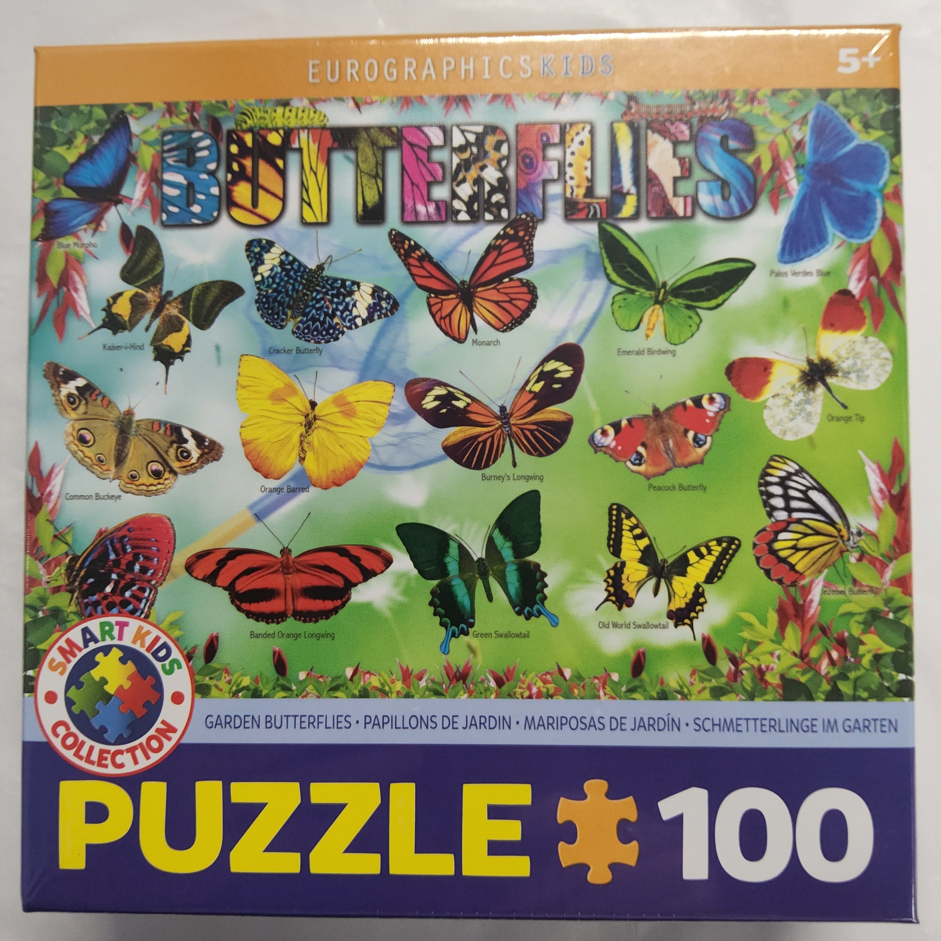 Eurographics Kids Puzzle - Garden Butterflies - 100 pieces - 6100-5485