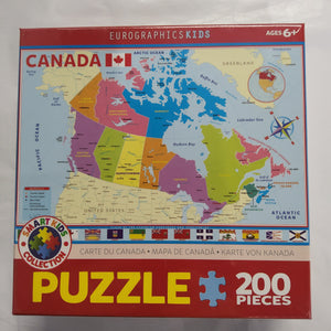 Eurographics Kids Puzzle - Map of Canada - 200 pieces - 6200-0797