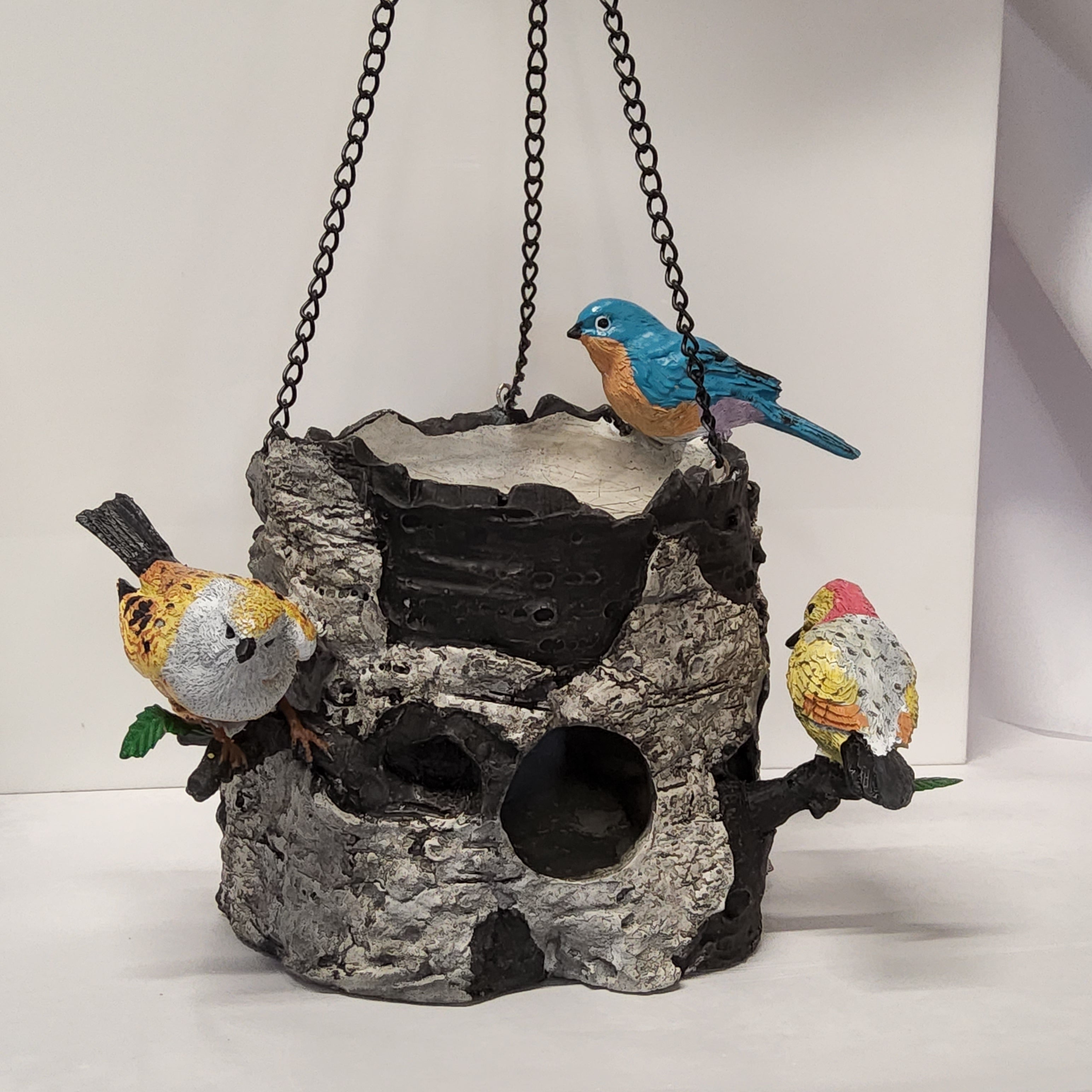 Birdhouse - Decorative - Birds on Tree Stump 10277