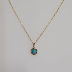 Reign S/SPendant - Turquoise - Gold-plated