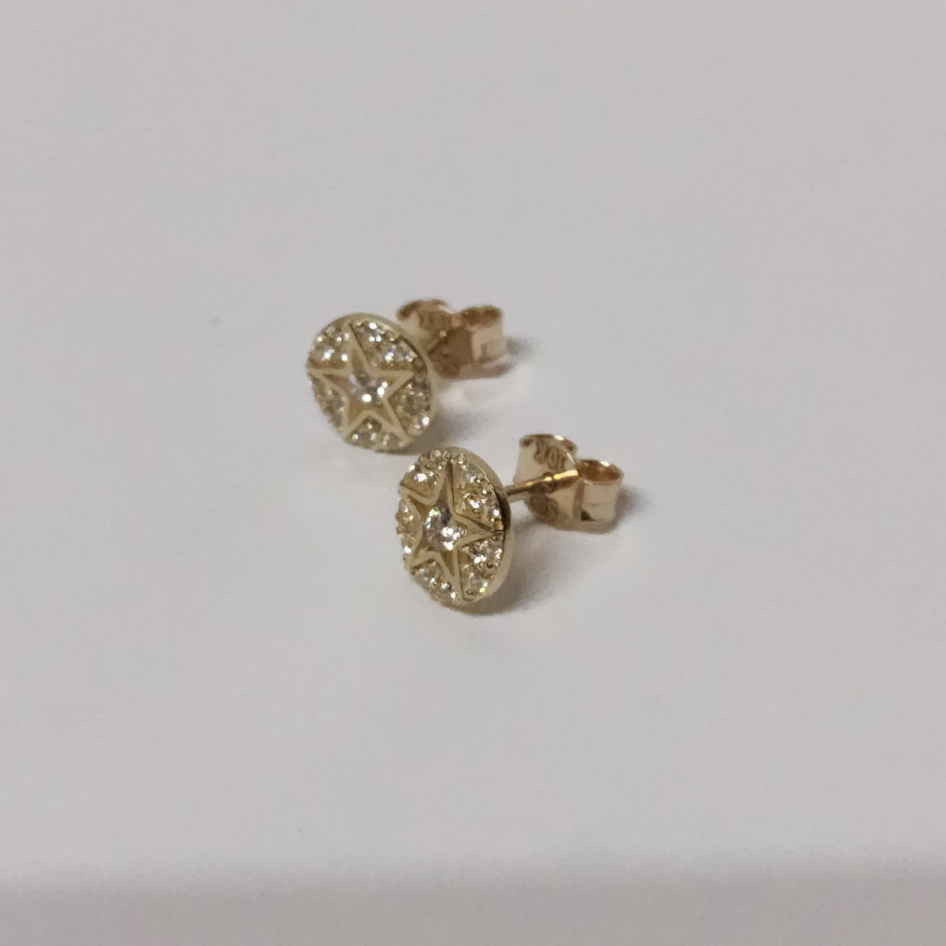 Gold Stud Earrings - Star 295