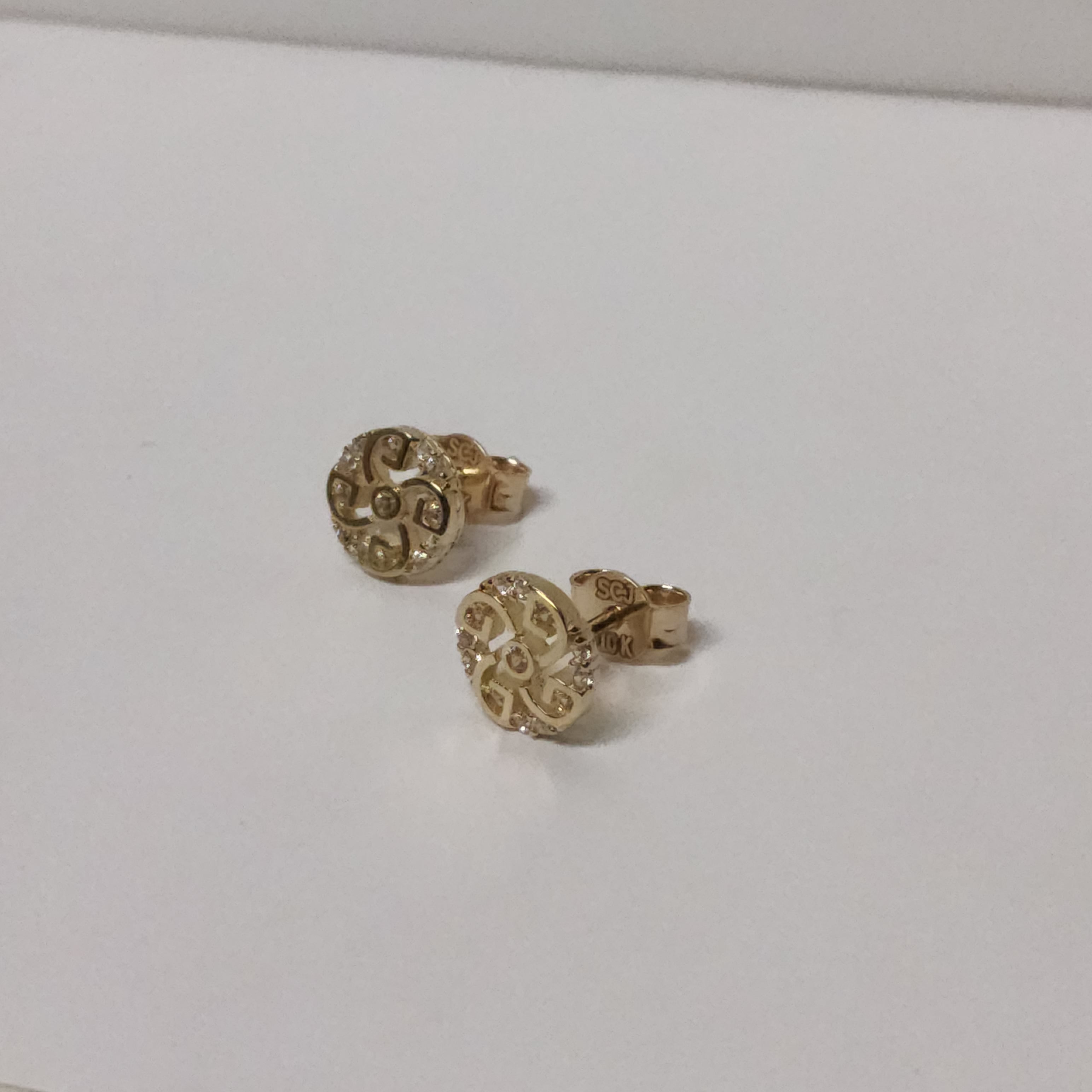 Gold Stud Earrings 296