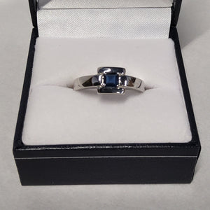 Square Cut Sapphire Ring