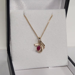 Oval Cut Ruby Pendant - P1914