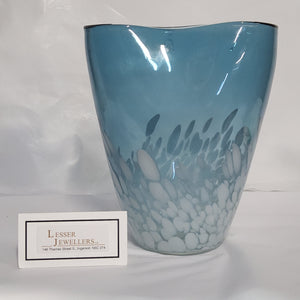 Glass Vase - Surf Wave - Blue