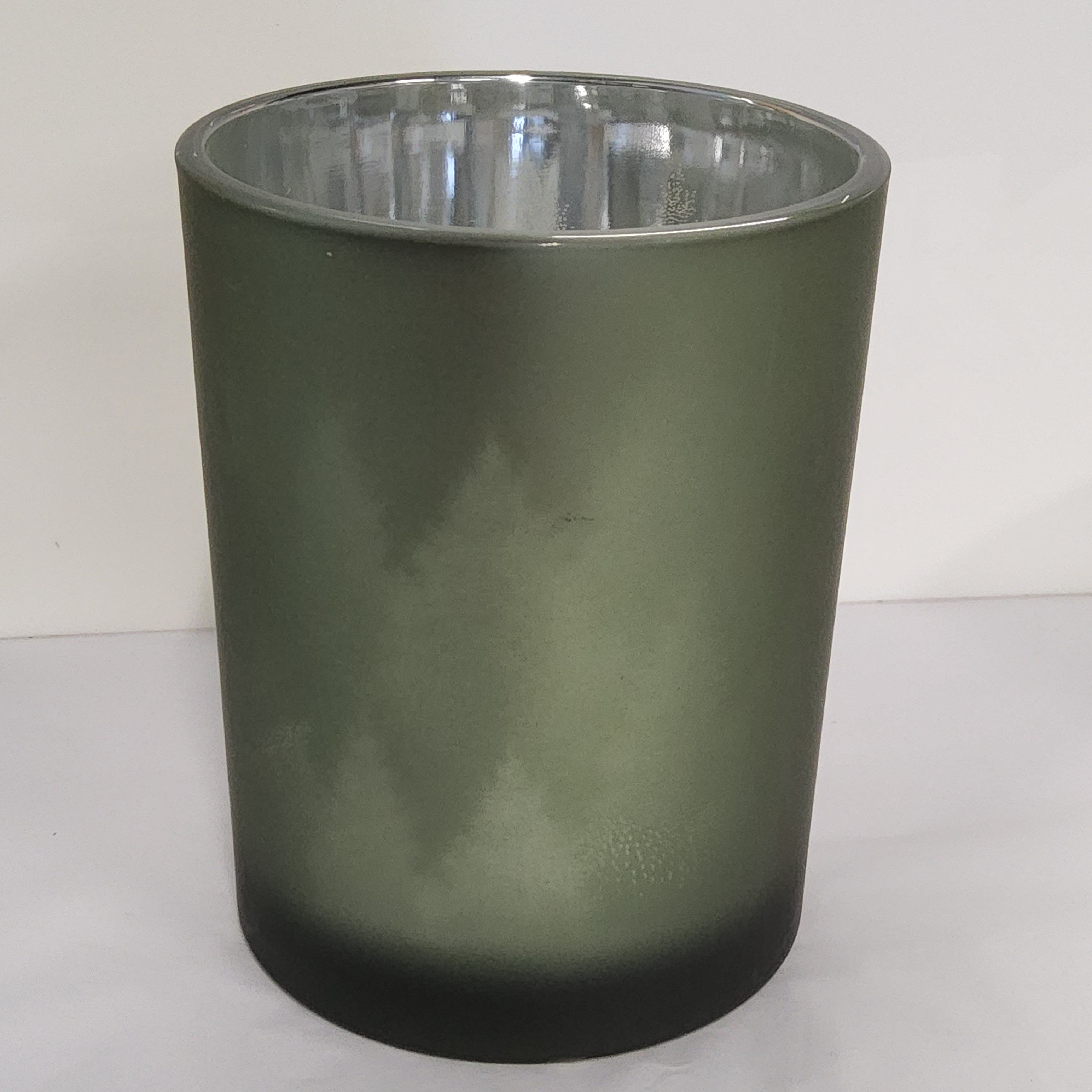 Glass Hurricane Vase - Evergreen Forest - 4x5"
