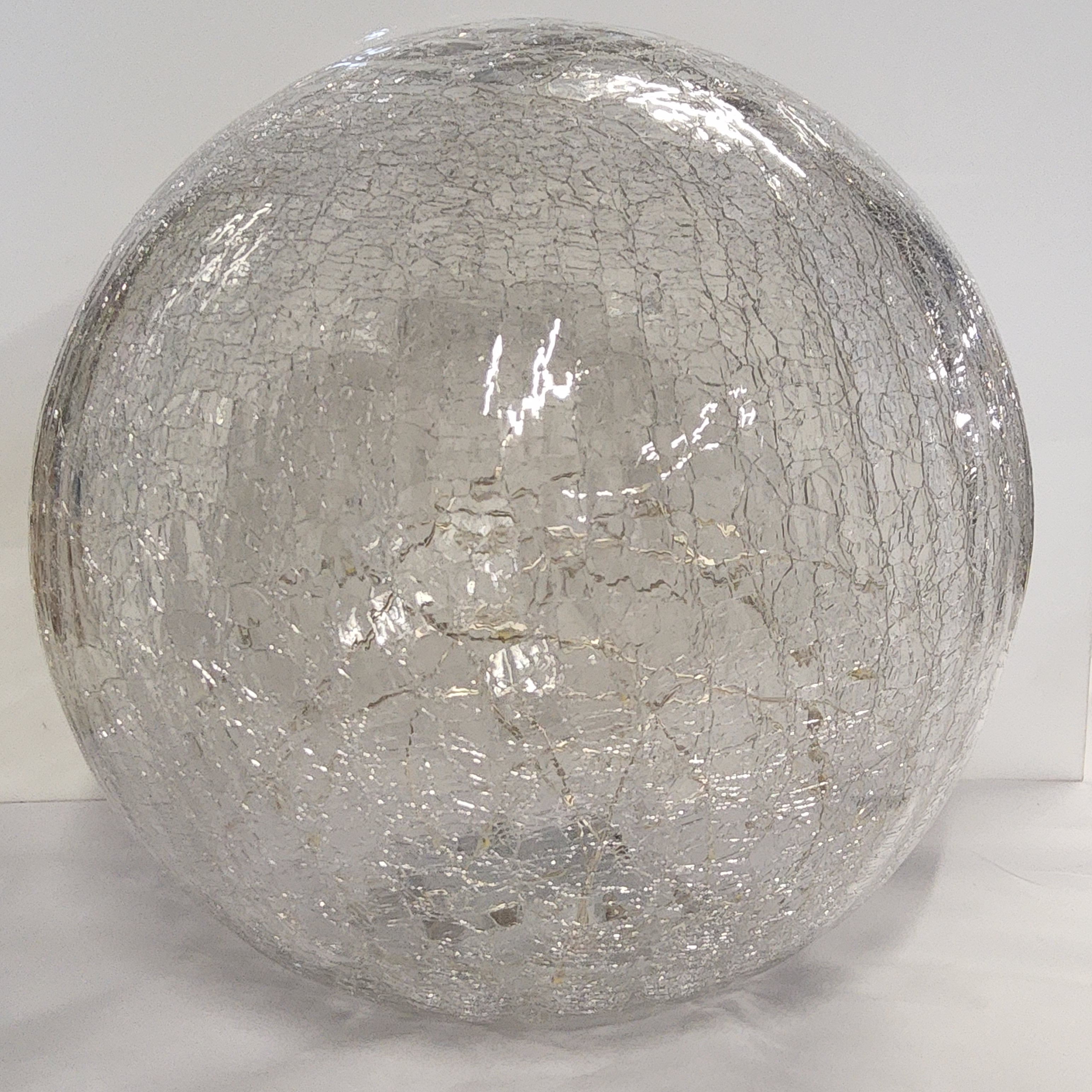 Crackle Glass Sphere - LED - 7.5" - 902753B