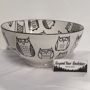 Kiri Porcelain Bowl - Owl Outline - 56oz - 910550Z