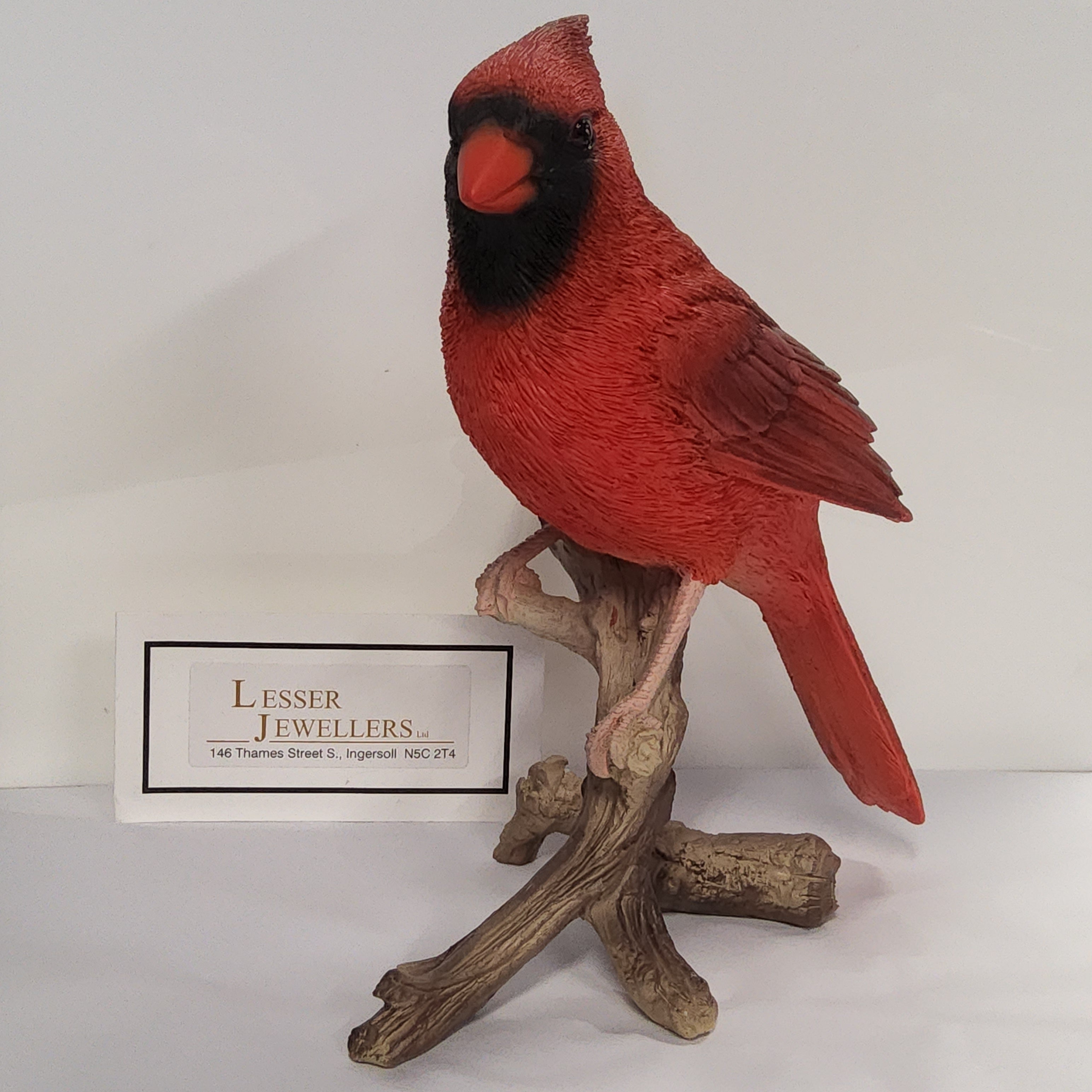 Bird Figurine - Cardinal on Branch 87758-B