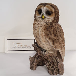 Bird Figurine - Tawny Owl on Branch 87767-D