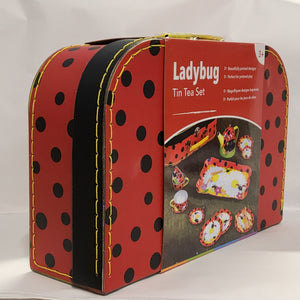 Tin Tea Set - Ladybug Design - By Hearthsong - 733347