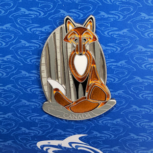Fox Pin featuring artwork by Canadian Artist Robbie Craig