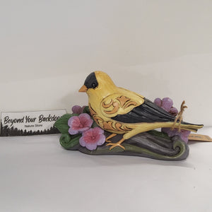 Enesco / Jim Shore Bird Figurine - Goldfinch - "Golden Harmony" 6010282
