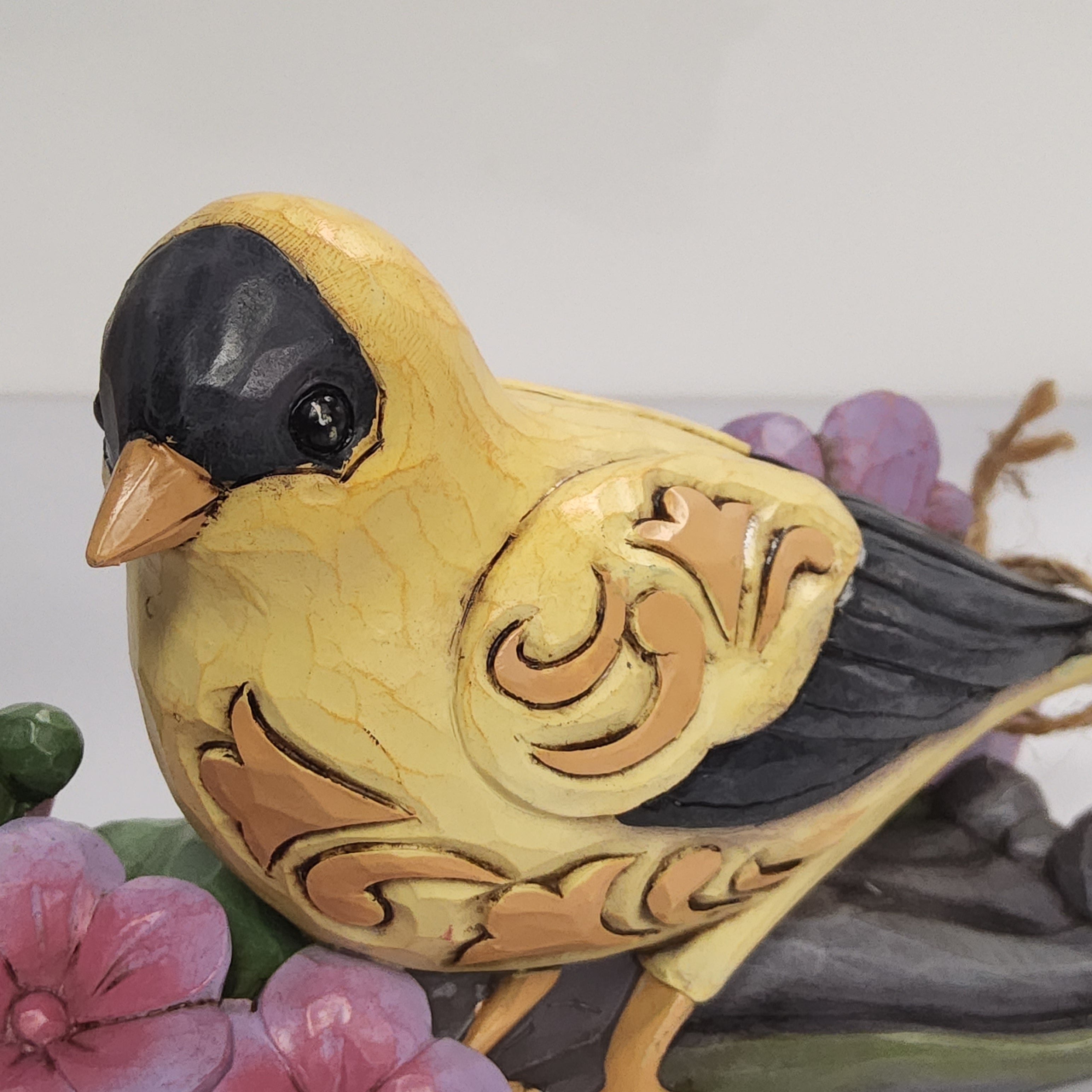 Enesco / Jim Shore Bird Figurine - Goldfinch - "Golden Harmony" 6010282