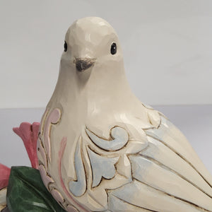 Enesco / Jim Shore Bird Figurine - White Dove - "Peaceful Messenger" 6010283