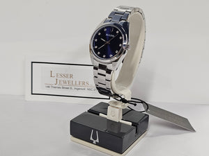 Bulova Stainless Steel Watch with Diamonds - 96P229 (Surveyor)