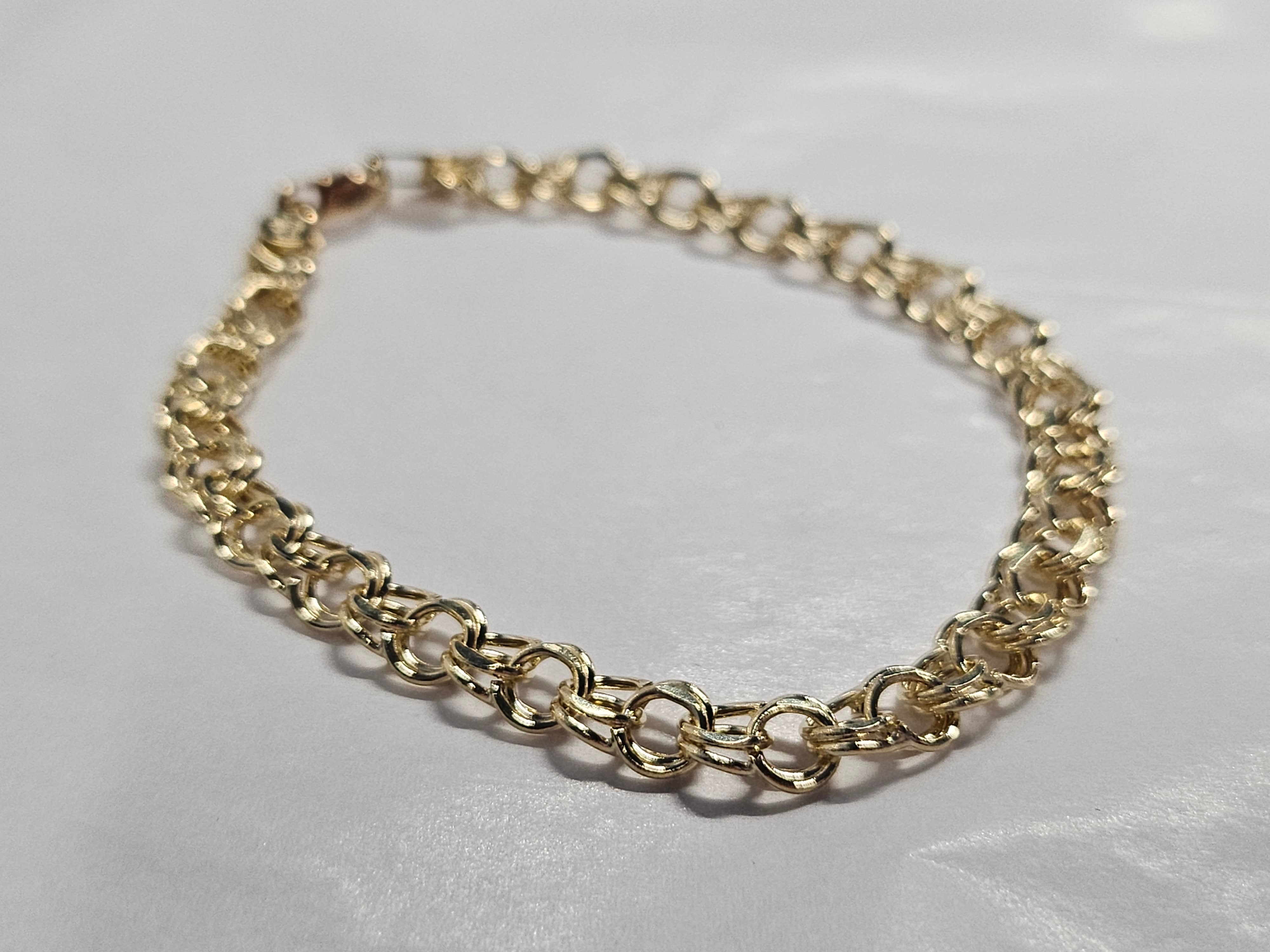 Yellow Gold Fancy Link Bracelet 7-inch