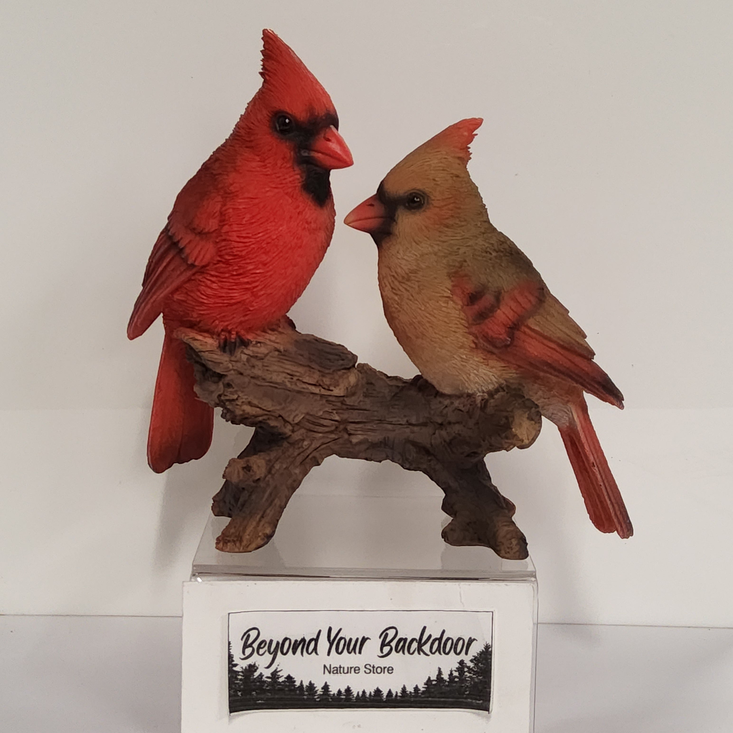 Bird Figurine - Cardinal Pair on Branch 87758-N