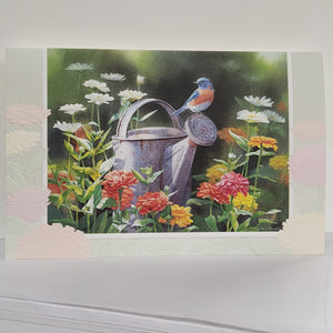 Greeting Card - Thinking of You - Bluebird in Garden - Pumpernickel Press - 50630