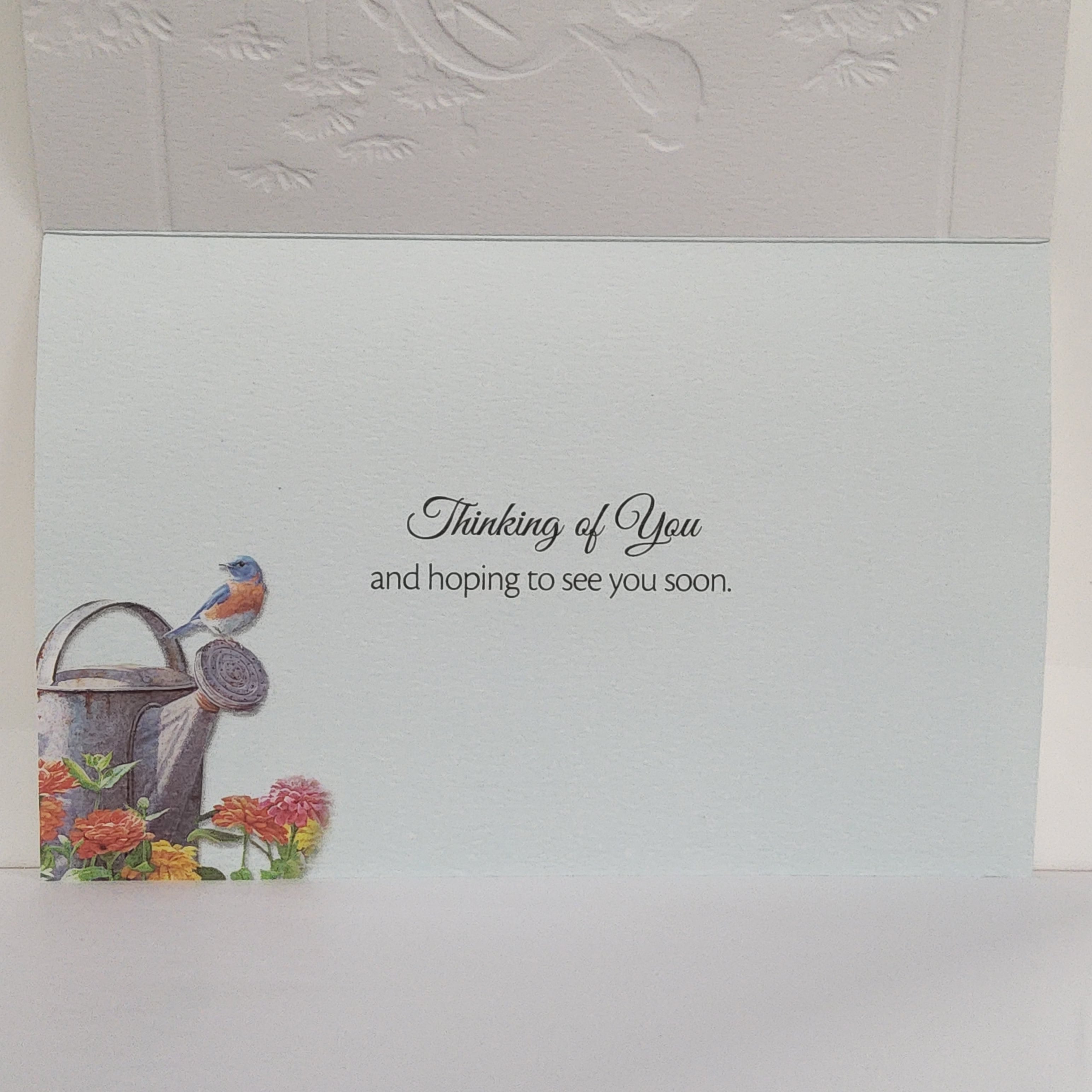 Greeting Card - Thinking of You - Bluebird in Garden - Pumpernickel Press - 50630