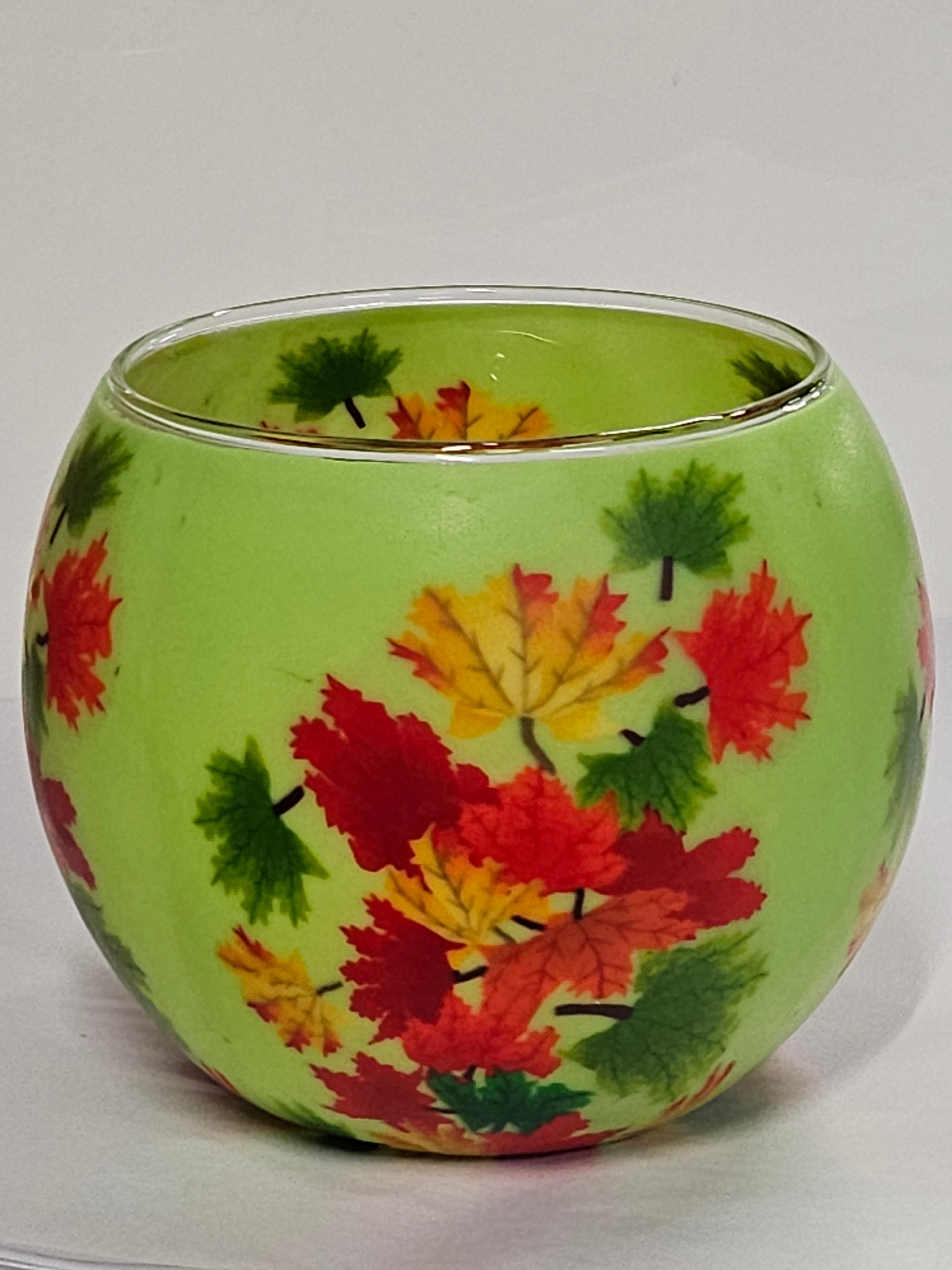 Tea Light Holder - Maple Leaves - 220114