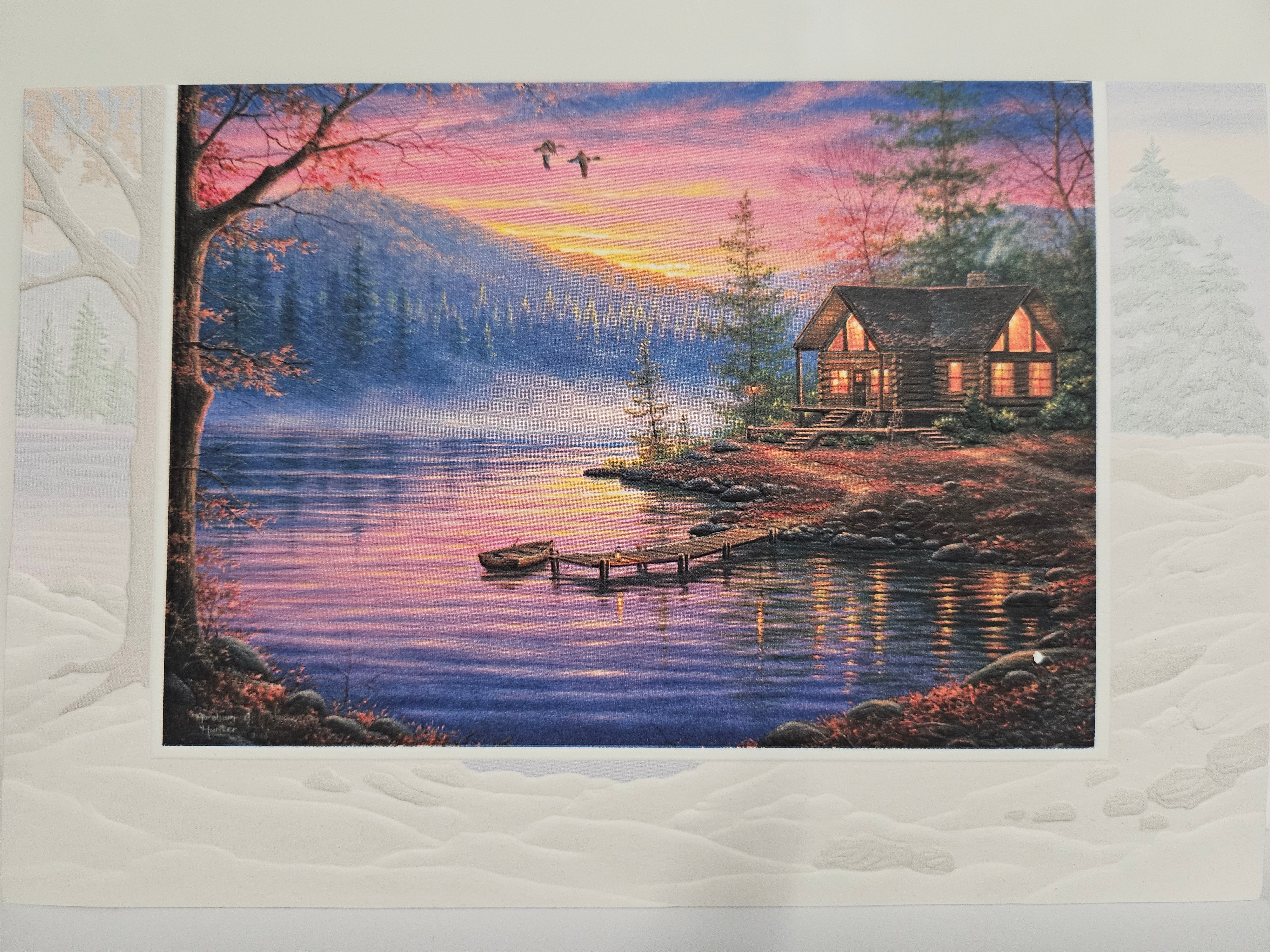 Greeting Card - Get Well - Sunrise on Lake - Pumpernickel Press - 50656